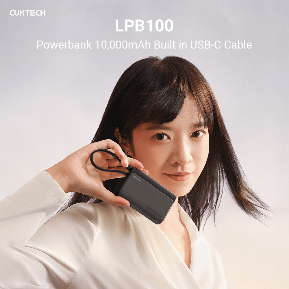 แบตเตอรี่สำรอง CUKTECH รุ่น LPB100 10000 mAh สีเทา (รองรับเทคโนโลยีชาร์จเร็ว PD)_1